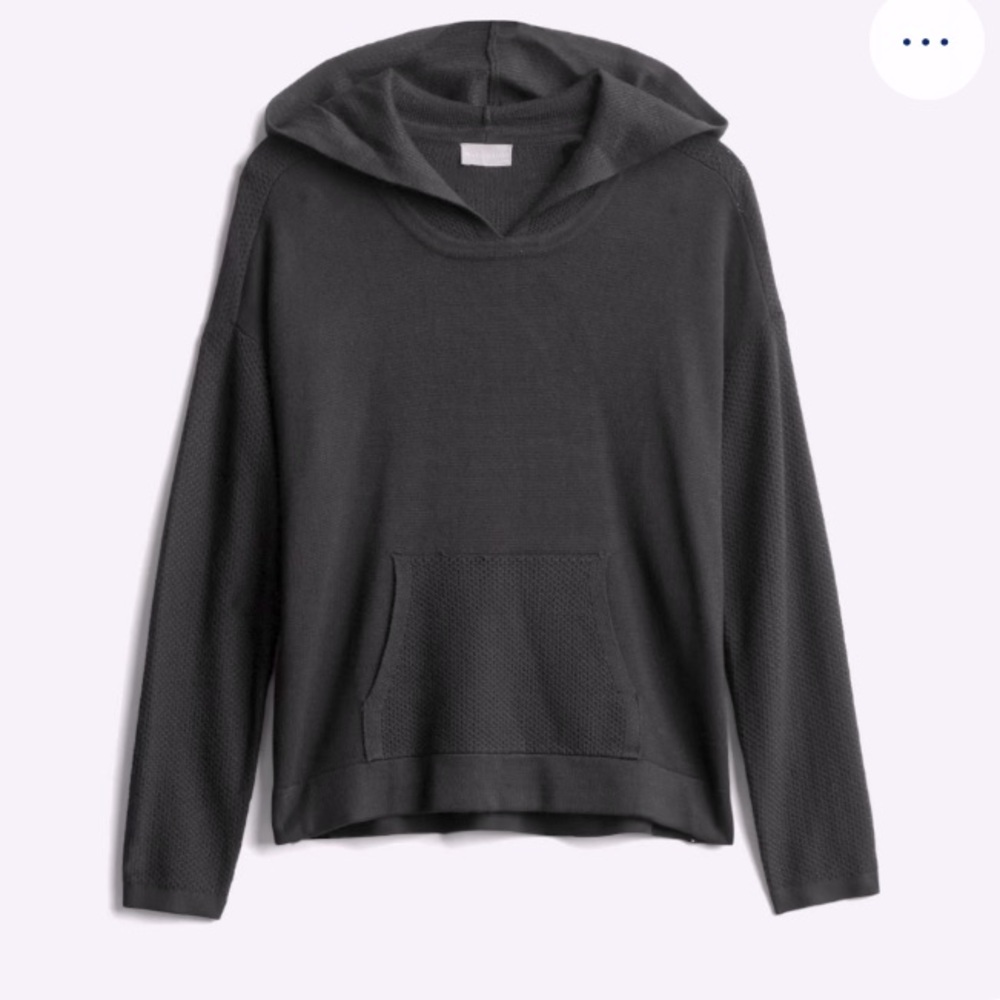 NWOT!! Evolution by Cyrus Reena Texture Detail Hooded Black Pullover -XL